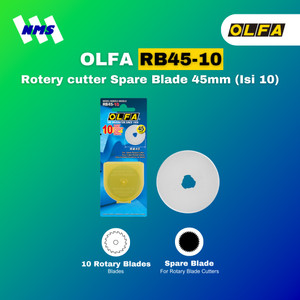 Refill OLFA RB45-10 Rotery Cutter Spare Blade 45mm Pisau RTY Original