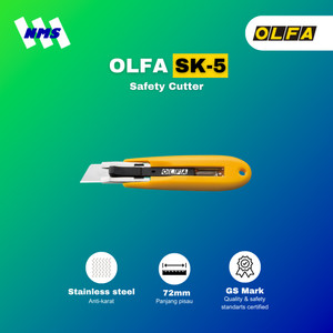 Pisau Cuter OLFA SK-5 Safety Cutter Auto Retracting Pemotong Kardus