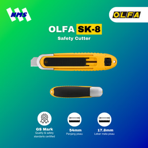 Pisau Pemotong OLFA SK-8 Safety Cutter Auto Retract Blade Original