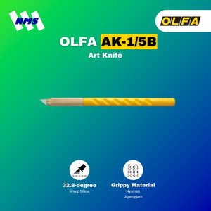 Art Knife OLFA AK-1/5B Cutter Original dengan 5 Pisau Tambahan