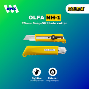 Pisau Cuter OLFA NH-1 Extra Heavy Duty Snap-Off 25mm Blade Cutter Comfort Grip Kater Pemotong Vinyl