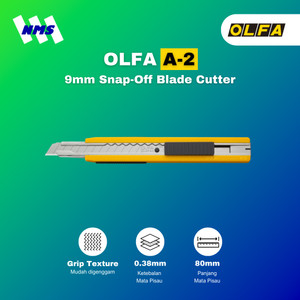 Pisau Potong OLFA A-2 Snap-Off Blade Cutter Original Kater Kantor