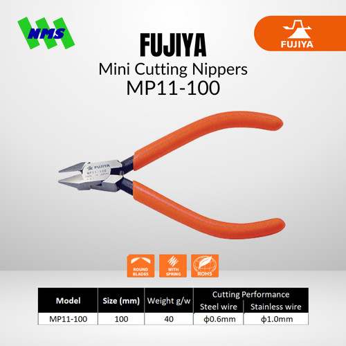 Tang Potong Kecil FUJIYA MP11-100 Minitech Small Nippers Japan