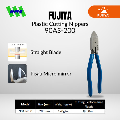 Tang Potong FUJIYA 90AS-200 Plastic Cutting Nippers Japan 200mm 8 Inci