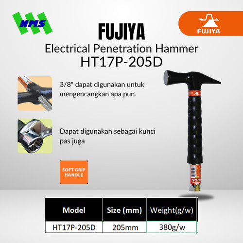 Palu Kunci Pas FUJIYA HT17P-205D Electrical Penetration Hammer Japan