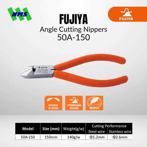 Tang Potong FUJIYA 50A-150 Angle Cutting Nippers Japan 150mm 6 Inci