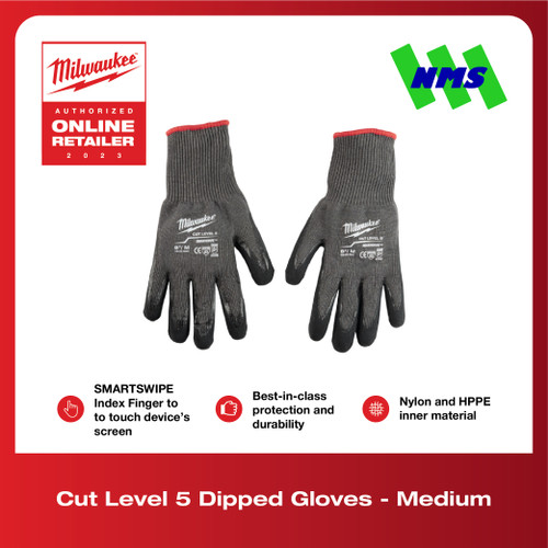 Sarung Tangan Milwaukee 48-22-8951 Cut-Resist Level 5 Dipped Gloves M