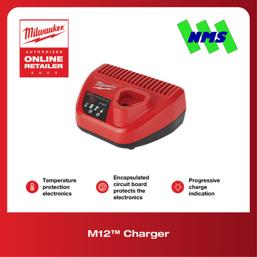 Milwaukee M12™ C12C Charger Pengisi Daya Baterai M12