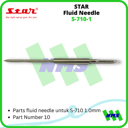 STAR Fluid Needle S-710-1 1.0mm Untuk Spray Gun S-710 Nomor Part 10