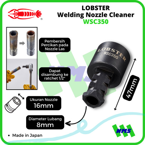 Pembersih Nozzle Las LOBSTER WSC350 Welding Nozzle Cleaner Nosel 16mm