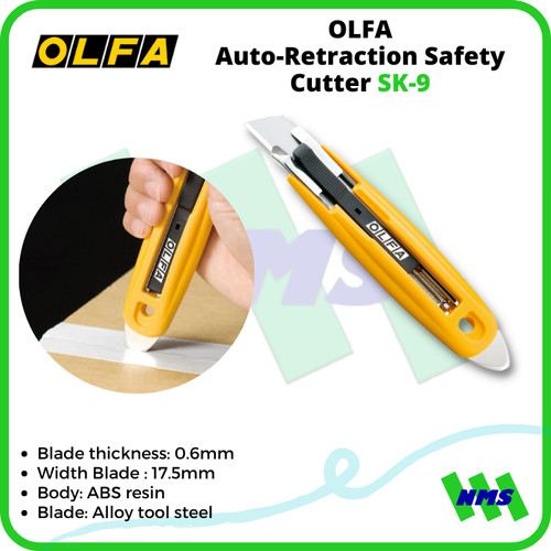 OLFA Auto-Retraction Safety Cutter SK-9