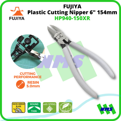 Tang Potong Gunpla FUJIYA HP940-150XR Plastic Cutting Nippers 150mm 6 Inci Single Thin Round Blade Dengan Per