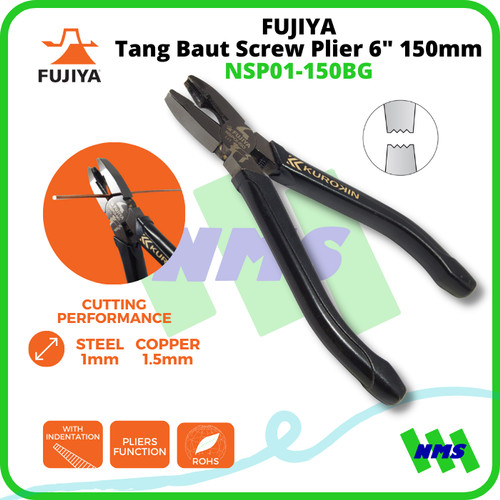 Tang Pembuka Baut Screw Plier 6 Inch 150mm NSP01-150BG FUJIYA KUROKIN