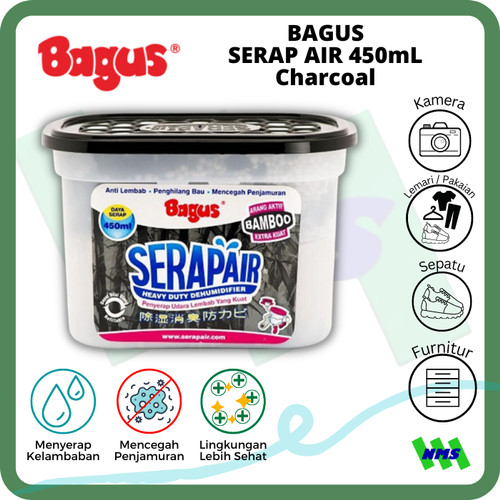 Bagus Serap Air Square Box 450mL Charcoal Anti Lembab Bau Jamur