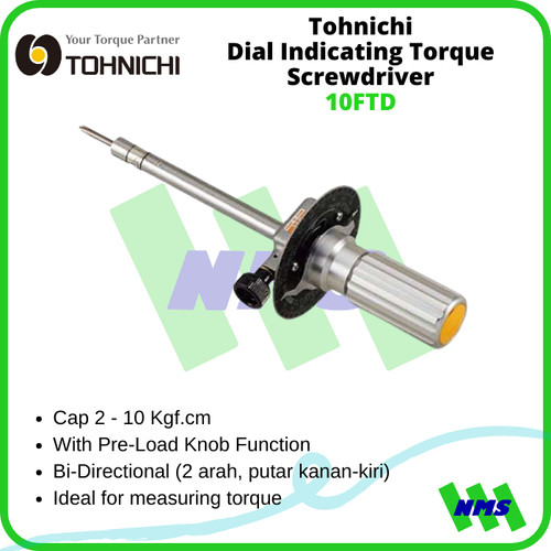 Obeng Tohnichi 10FTD Dial Indicating Torque Screwdriver 2 - 10Kgfcm