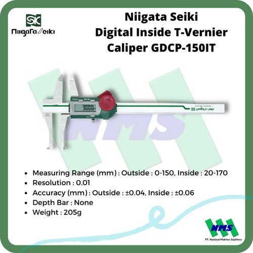 NIIGATA SEIKI GDCP-150IT DIGITAL INSIDE T-VERNIER CALIPER