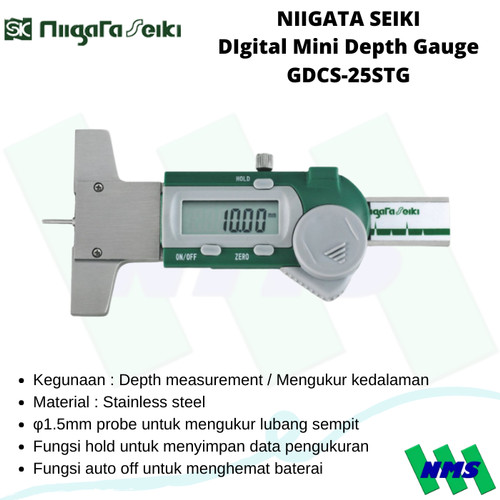 Pengukur Kedalaman Digital Mini Depth Gauge GDCS-25STG NIIGATA SEIKI