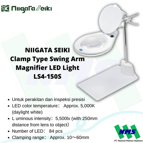 Kaca Pembesar NIIGATA SEIKI Clamp Swing Arm Magnifier LED LS4-150S