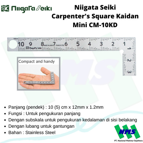 Penggaris Siku Mini Niigata Seiki Carpenter's Square CM-10KD 10cm