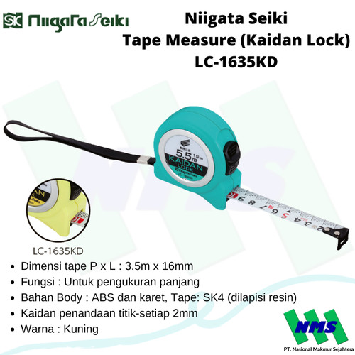 Meteran Niigata Seiki Tape Measure (Kaidan Lock) LC-1635KD 3.5 meter