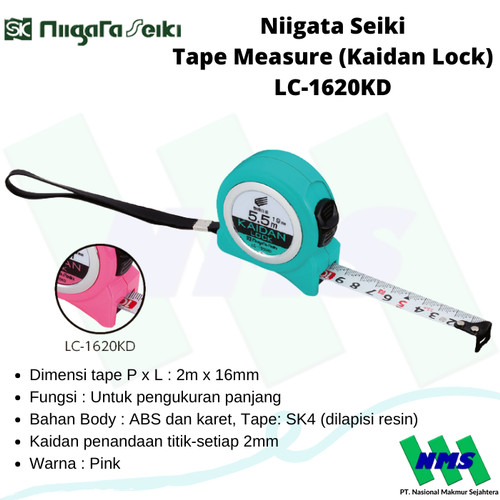 Meteran Niigata Seiki Tape Measure (Kaidan Lock) LC-1620KD 2 meter