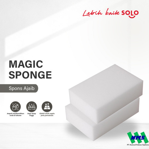 Spons Cuci Serbaguna Magic Sponge Solo Clean Untuk Berbagai Permukaan