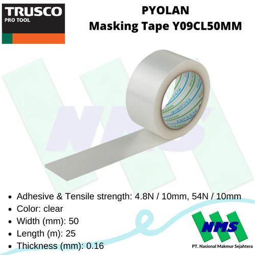 Lakban Curing Water Resistant PYOLAN Masking Tape Y09CL50MM 290-0513