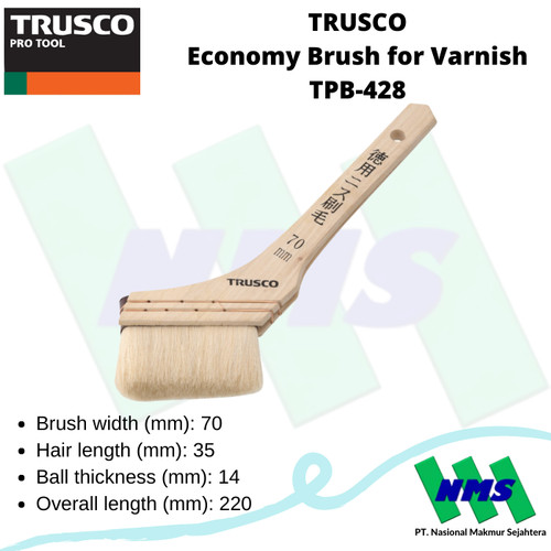 Sikat Poles TRUSCO Economy Brush for Varnish TPB-428 254-8542