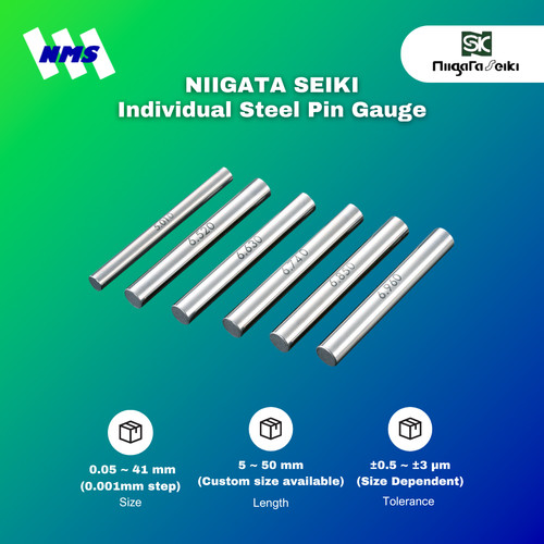 Niigata Seiki Individual Steel Pin Gauge [Ukuran Via Chat - Indent]