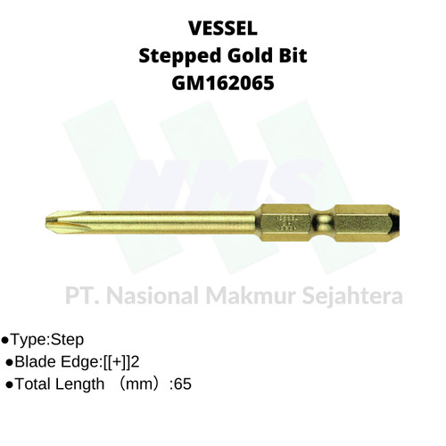 TRUSCO 125-2780 VESSEL Stepped Gold Bit