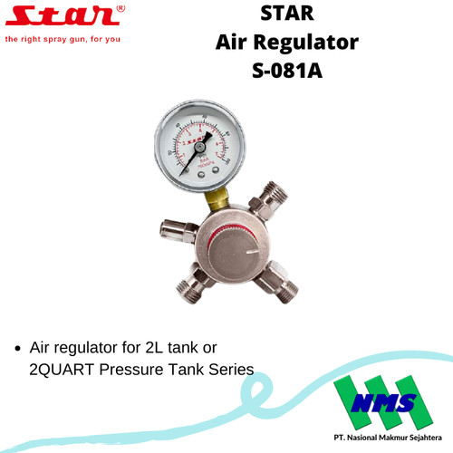 STAR Air Regulator S-081A for 2QUART Pressure Tank 2L