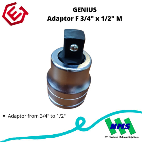 GENIUS Adaptor F 3/4" x 1/2" M