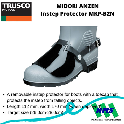 TRUSCO 405-8798 MIDORI ANZEN Instep Protector MKP-B2N Pelindung Sepatu