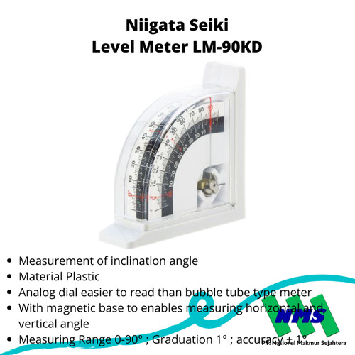 Niigata Seiki Level Meter LM-90KD (Standard Magnet)