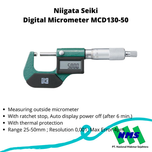 Niigata Seiki Digital Micrometer MCD130-50