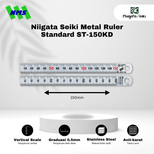 Niigata Seiki Metal Ruler Standard ST-150KD