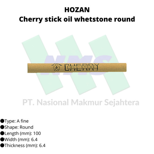 TRUSCO 121-3393 Cherry stick oil whetstone round