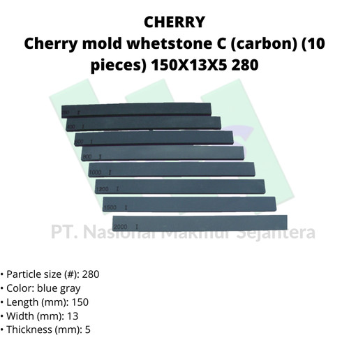 TRUSCO 416-7724 Cherry mold whetstone C (carbon) (10 pieces) 150X13X5