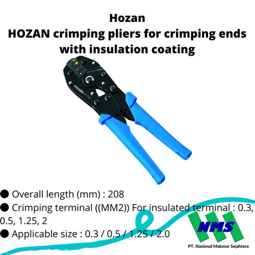 TRUSCO 367-8326 HOZAN crimping pliers for crimping ends P-743