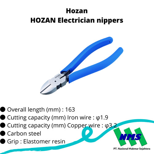 TRUSCO 322-6492 HOZAN Electrician nippers N-12