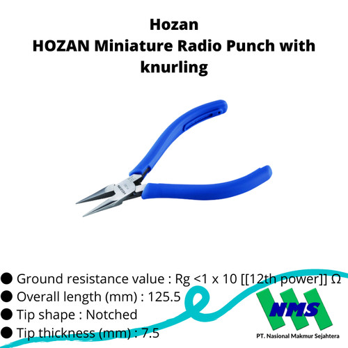 TRUSCO 120-4874 HOZAN Miniature Radio Punch with knurling P-36