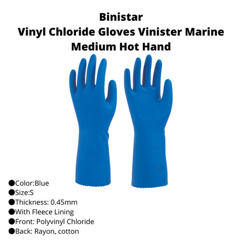 TRUSCO 496-0688 Vinyl Chloride Gloves Vinister Marine Medium Hot Hand