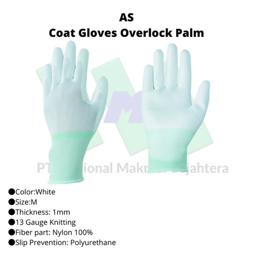 TRUSCO 819-3125 AS Coat Gloves Overlock Palm 1-2262-13