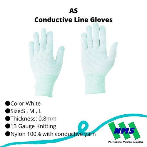 TRUSCO 819-3106 AS Conductive Line Gloves