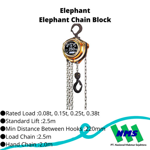 TRUSCO 124-2504 Elephant Chain Block