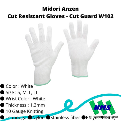 TRUSCO 787-9989 Cut Resistant Gloves "Cut Guard W102"