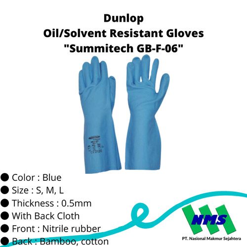 TRUSCO 473-5404 Oil/Solvent Resistant Gloves "Summitech GB-F-06"