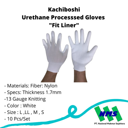 TRUSCO 808-6773 Urethane Processsed Gloves "Fit Liner"