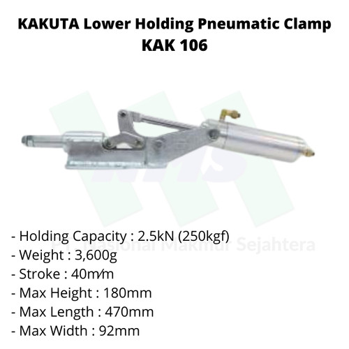 KAKUTA Side/Lower Holding Pneumatic Clamp KAK-106