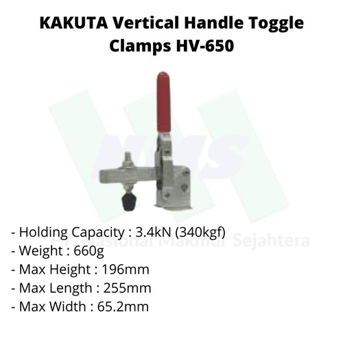 KAKUTA Vertical Handle Toggle Clamps HV650 HV-650 HV 650